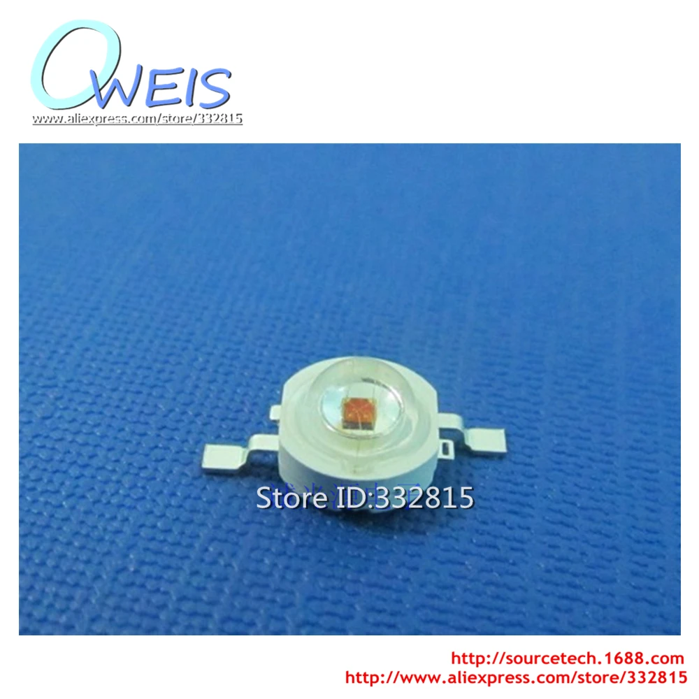

10PCS 1W super bright red LED Light Emitting Diode power LEDs 40-60LM 620-625NM 2.2-2.4V 350MA Free shipping