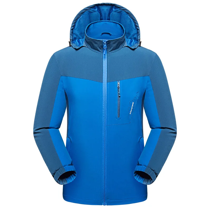 blue for man Уличная Водонепроницаемая Весенняя походная куртка для женщин и мужчин для альпинизма дождевик для кемпинга ветровка треккинг спортивная куртка h86 - Цвет: blue for man