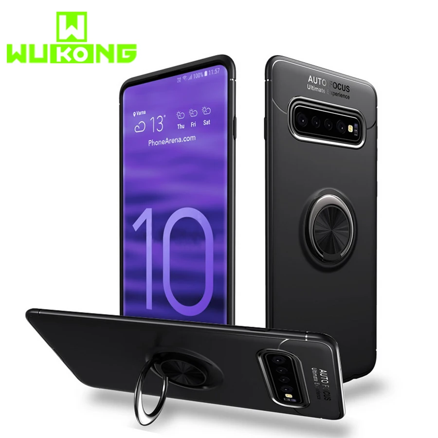 Мягкий силиконовый чехол Wukong для Samsung Galaxy S10 телефона plus с кольцом-держателем S10e