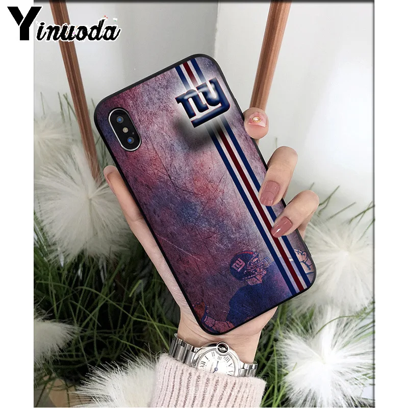 Yinuoda New York Giants TPU мягкие Аксессуары для телефонов Чехол для iPhone 6S 6plus 7 7plus 8 8Plus X Xs MAX 5 5S XR