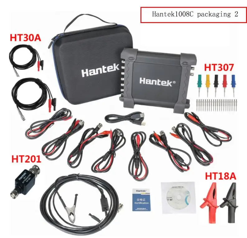 1008C Packaging 2 Hantek 1008C 8CH 12 бит PC USB Автоматический прицел/DAQ/8CH Программируемый генератор osciloscopio Hantek1008 для автомобиля диагностический инструмент - Цвет: 1008C Packaging 2