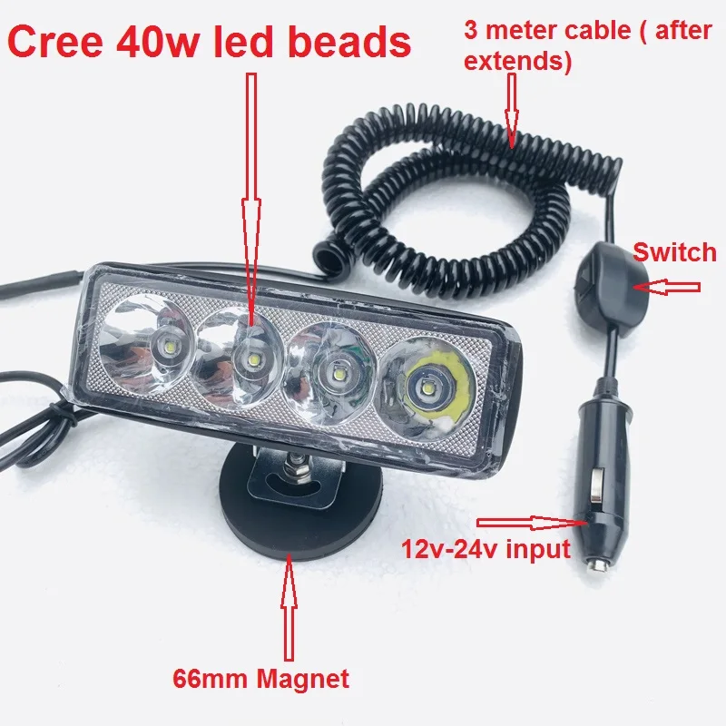 40 Вт Светодиодный точечный светильник для внедорожных автомобилей