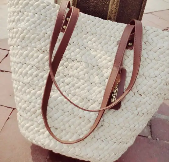 2018 плетеная Сумка из ротанга в японском стиле Соломенная женская пляжная