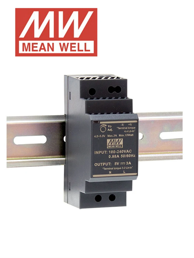 MEAN WELL HDR-30W Mini DC 5 в 12 В 24 в 48 в 15 в din-рейка средняя мощность питания 86-264VAC вход 30 Вт Промышленный источник питания CE UL