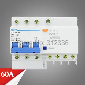 Бесплатная доставка два года гарантии NXBLE 63 DZ47LE C60 3 P + N 60A полюсный ELCB RCD