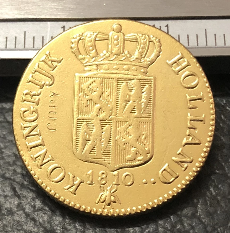1810 Нидерланды 1 Ducat-Луи Наполеон Золотая копия монеты