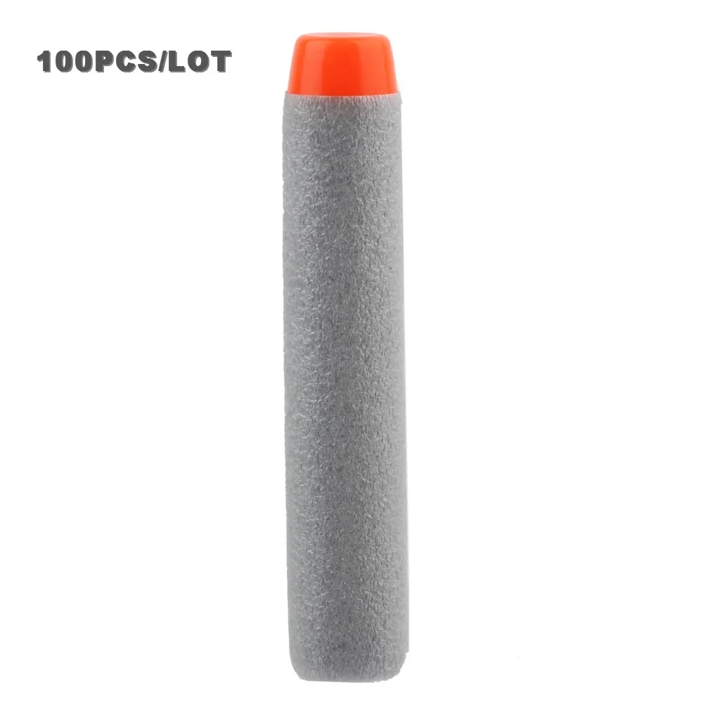 Серый 100 шт красочные мягкие пули для Nerf аксессуары для игрушечного пистолета Nerf Пейнтбольный пистолет пневматические игрушки для детей мальчик - Цвет: Серый