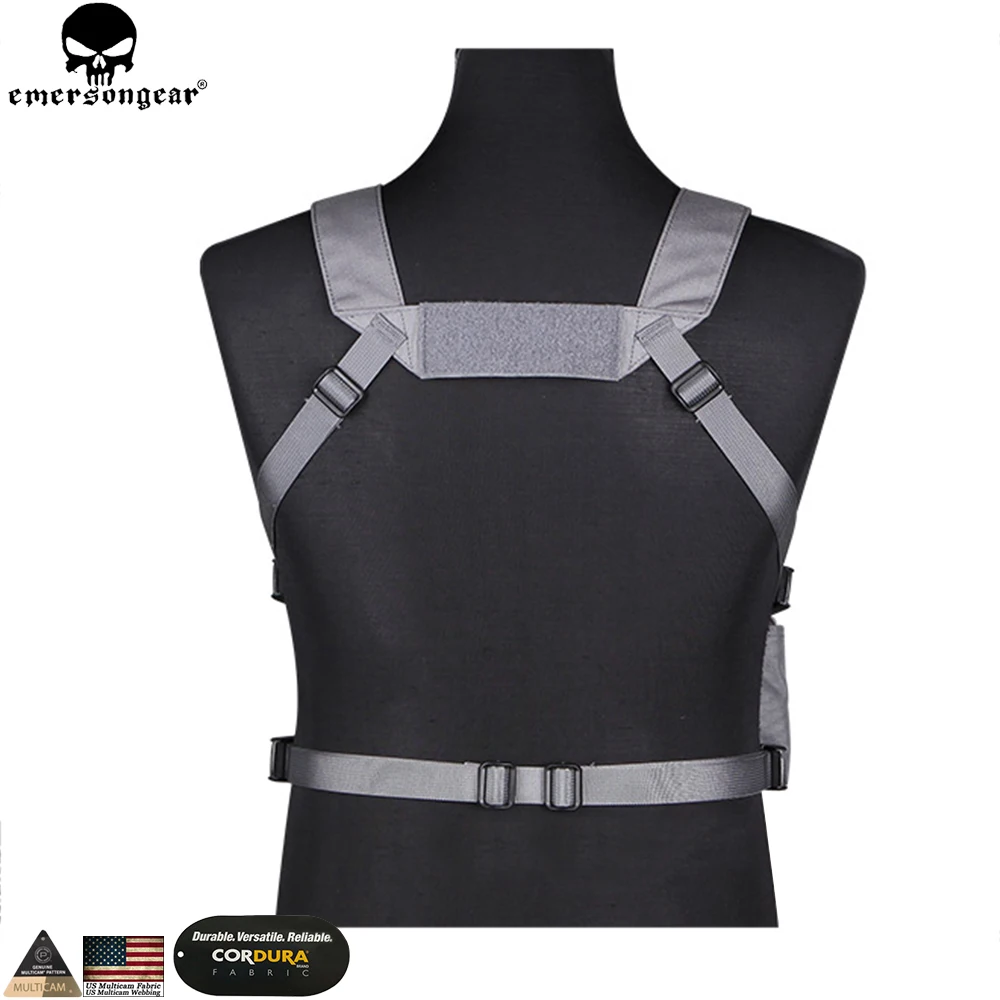 EMERSONGEAR D3CR Tactical Chest Rig Airsoft Hunting Vest Molle Pouch Simple Tactical Vest Multicam Black WG EM7442