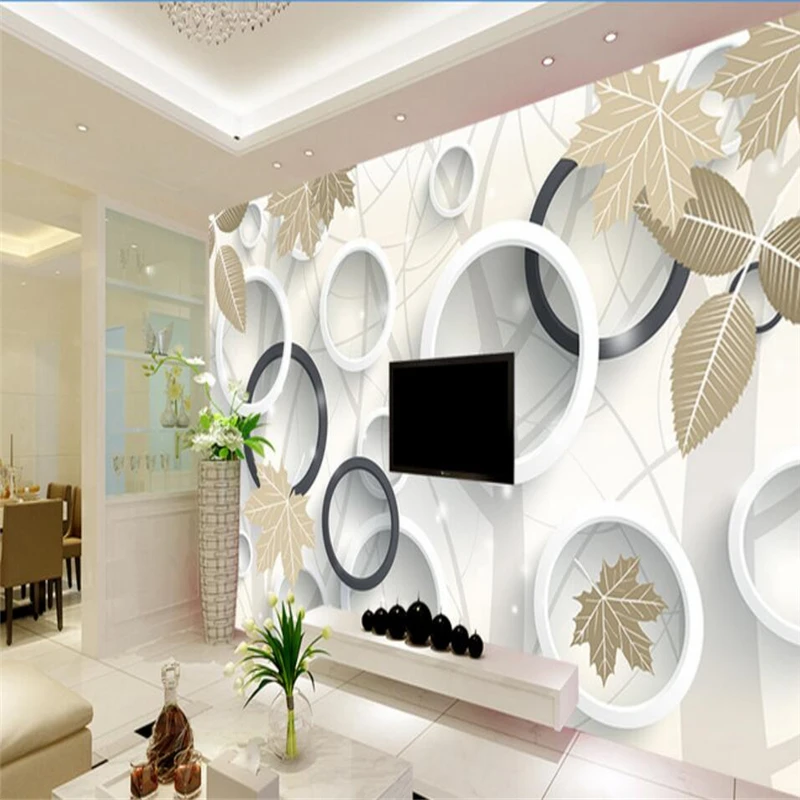 Современный минималистичный красивый сон лес 3D телевизор диван фон Большое