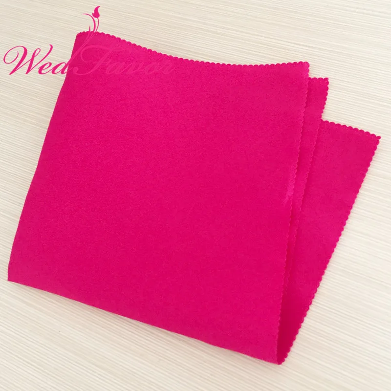 Fuchsia WedFavor 50 шт. 45x45 см Visa полиэфирные столовые салфетки для ужина, льняные носовые платки для свадебного праздника в отеле - Цвет: Fuchsia