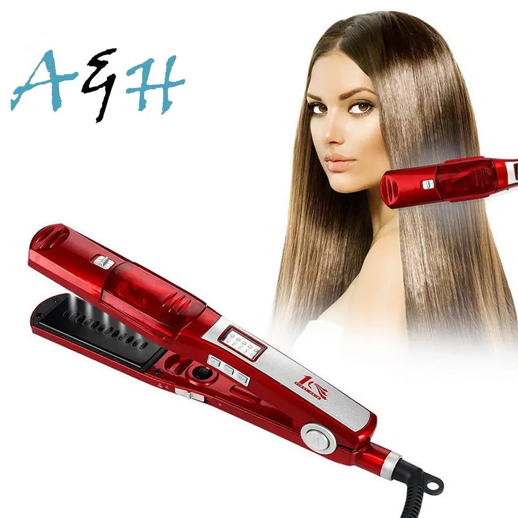 Электрический Керамический паровой сухой влажный выпрямитель для волос приборы