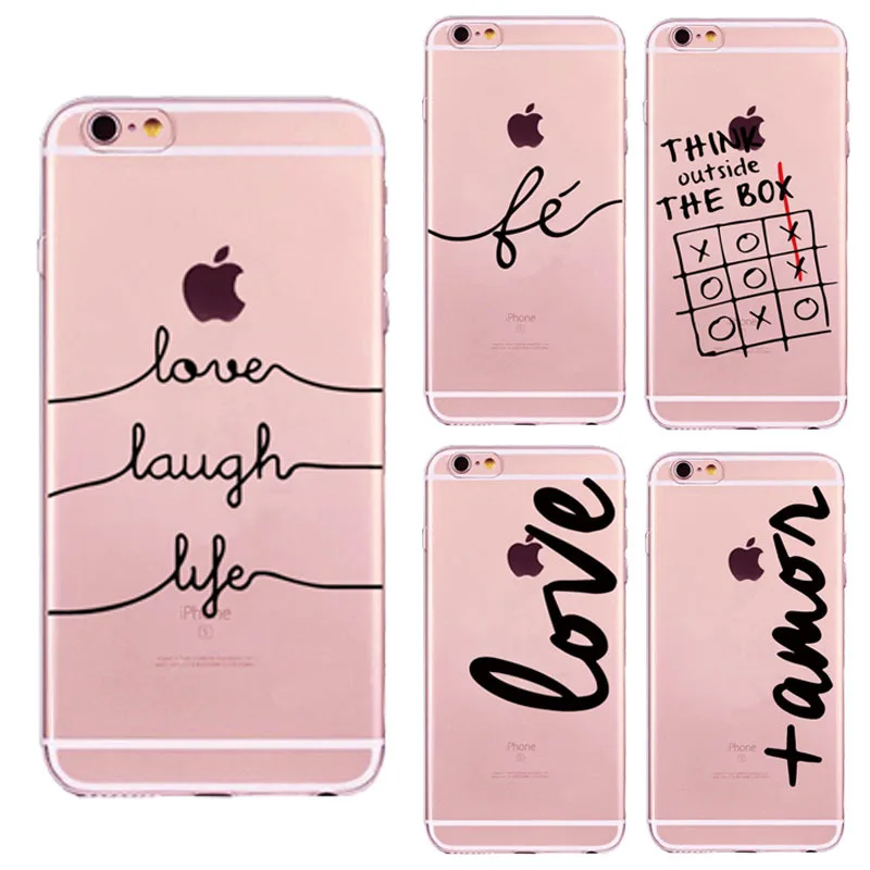 

Fashion Letters Phone Case For Apple iPhone X Art Letter Abstract Patterned Phone Shell Capa Bag for iPhone 8 8 6s 6 plus Cover