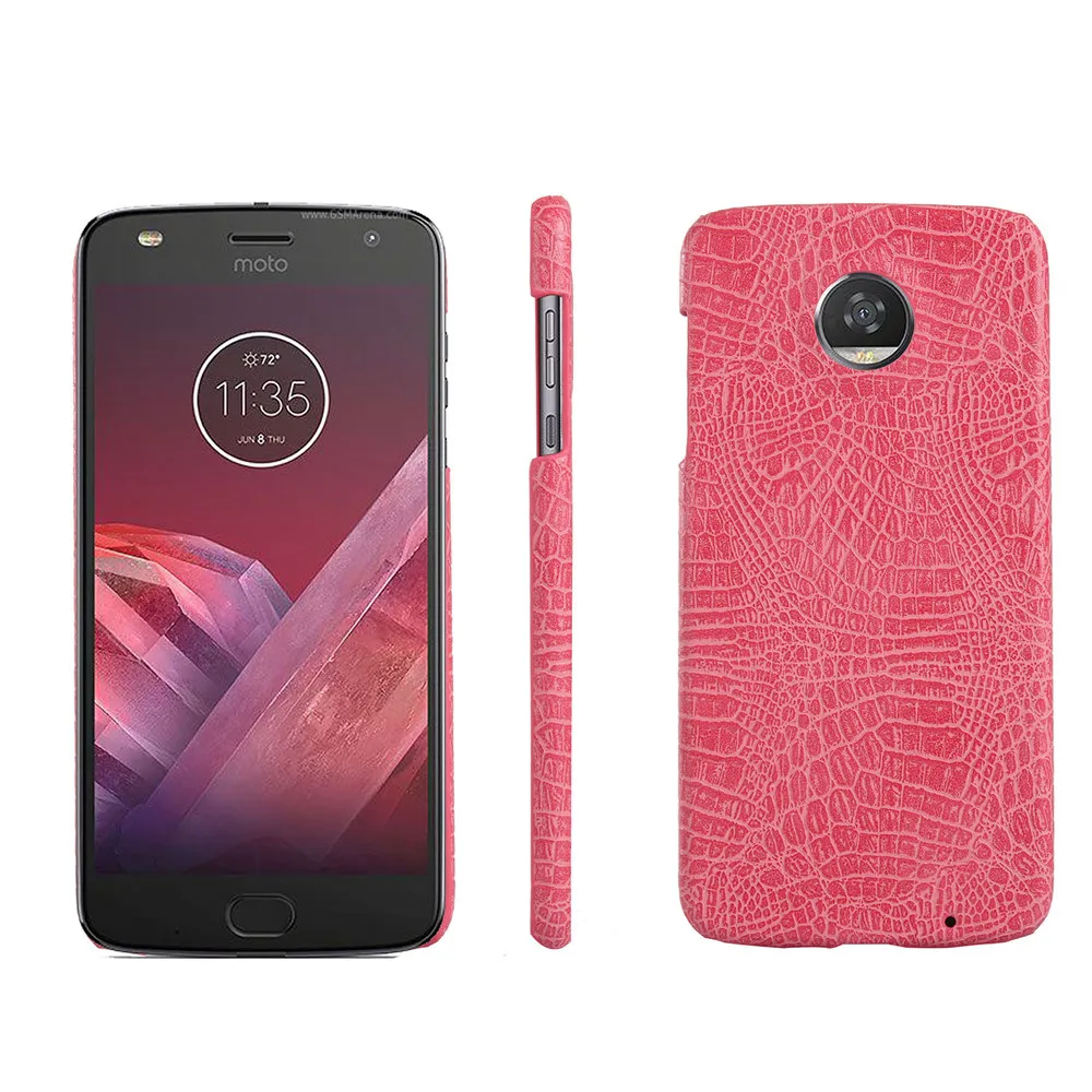 Чехол из крокодиловой кожи для Motorola Moto Z2 Play XT1710 жесткий защитный чехол телефона
