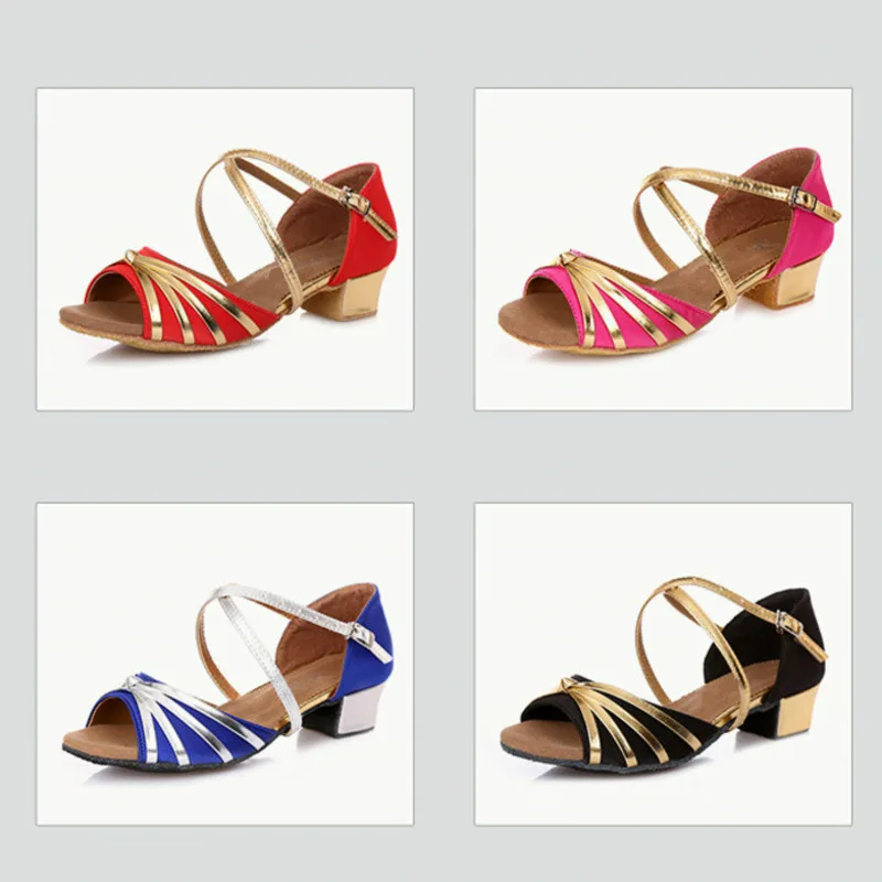 2018 новые сандалии на низком каблуке для латинских танцев женская обувь с мягкой