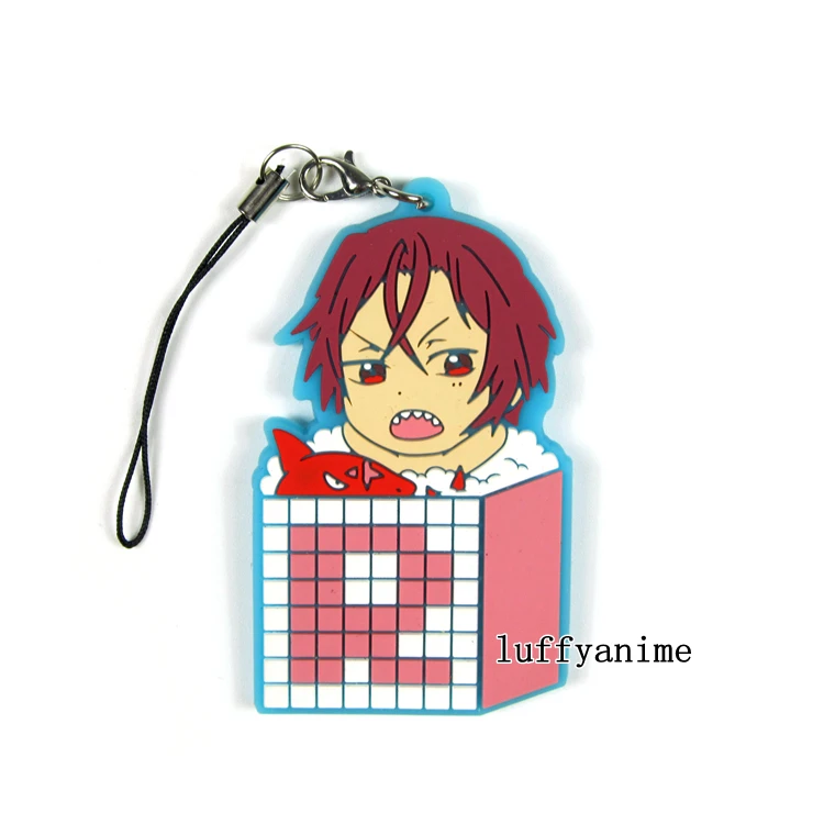 Бесплатно! Резиновая подвеска талисман Haruka Nanase Макото Тачибана Rin Matsuoka Ryugazaki Рей