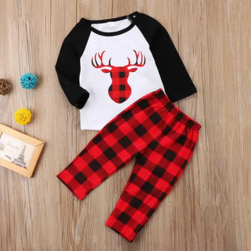 Пижамный комплект Emmababy для маленьких девочек футболка с длинным рукавом +