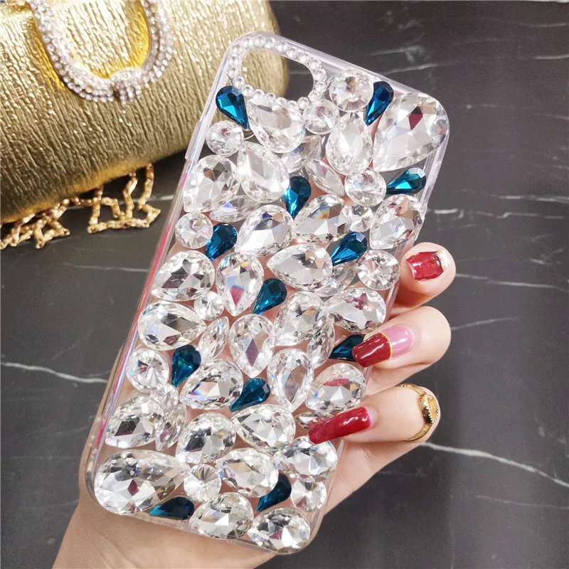 Мягкий прозрачный чехол из ТПУ для Samsung S7 S6 edge S10 S9 S8 Plus Note 9 8 5 Capinha Para Chic Flower Flora Bling