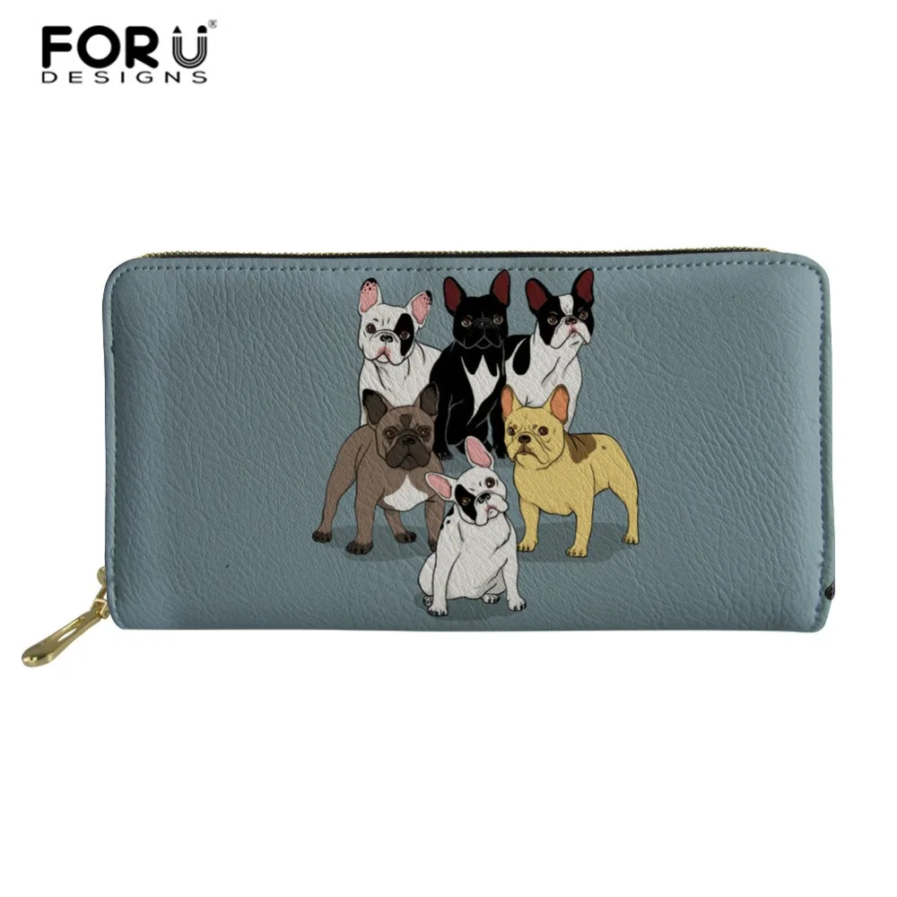 FORUDESIGNS/модные женские кошельки сумка кошелек для монет с принтом в виде собаки