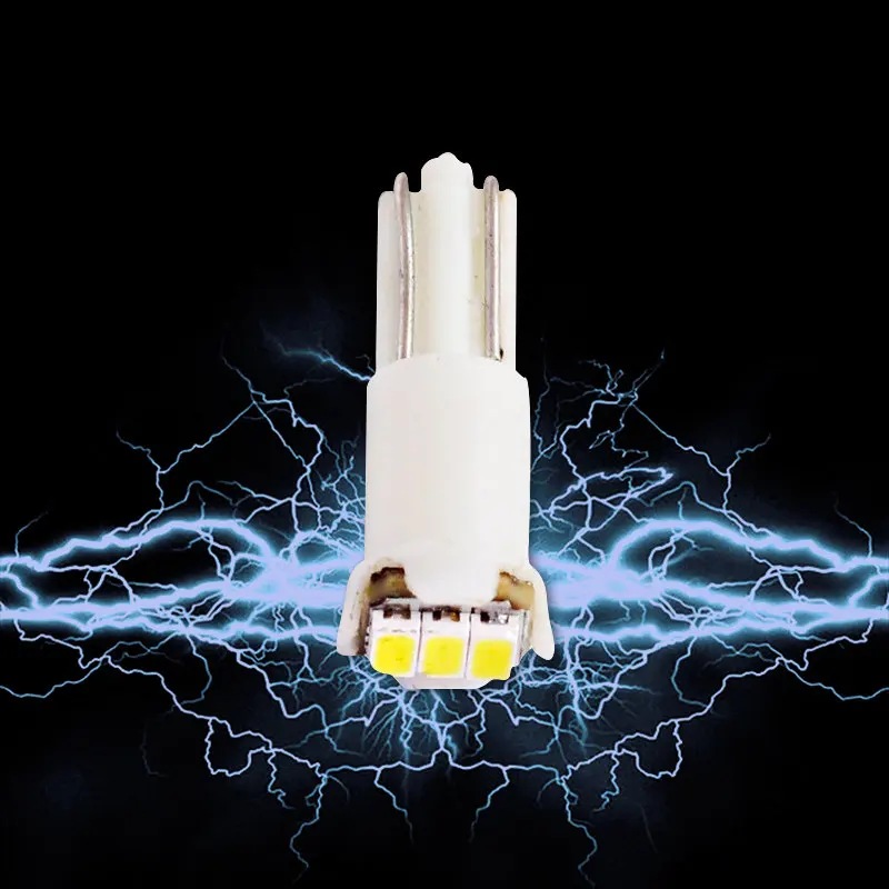 Автомобильные фары LED T5 W3W 3SMD белый 12В сигнальная лампа Светодиодная панель с