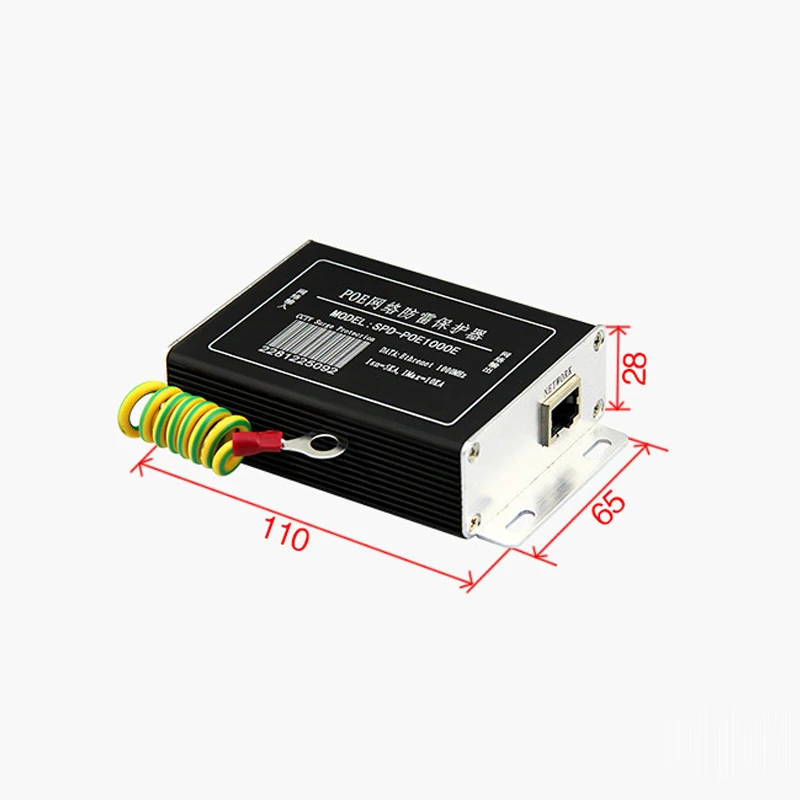 Сетевой POE коммутатор для IP-Камеры устройство защиты от перенапряжения RJ45 и