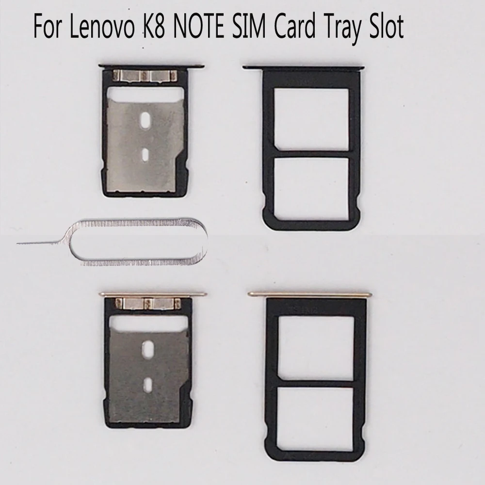 Для Lenovo K8 note SIM-карты лоток держатель Слот адаптер гнездо две Запасные части для