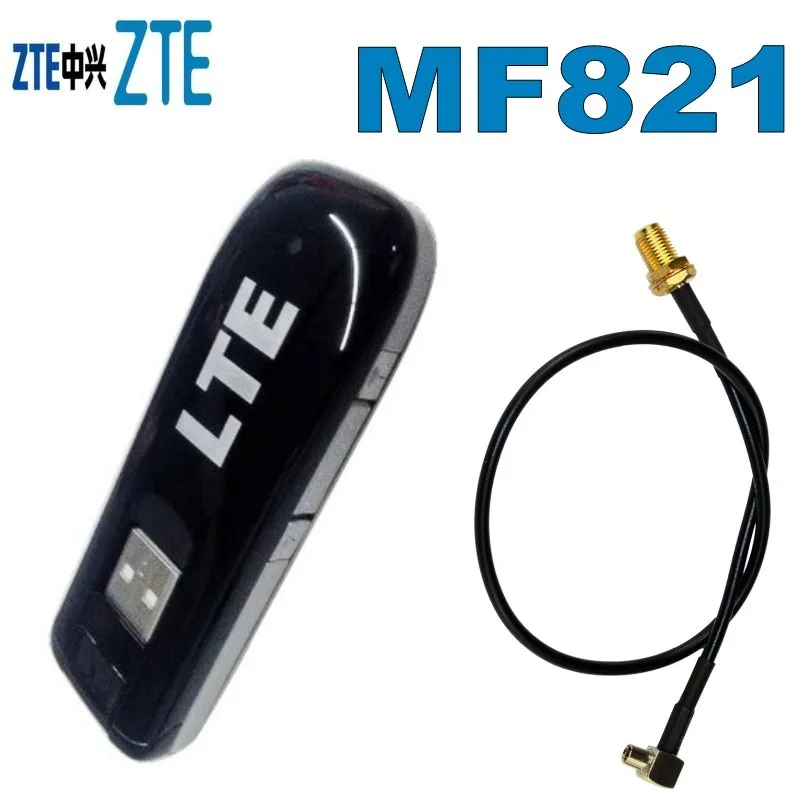 Оригинальный разблокированный ZTE MF821 100 Мбит/с 4G LTE USB модем FDD 1800/2100/2600 МГц 42 м 3G UMTS