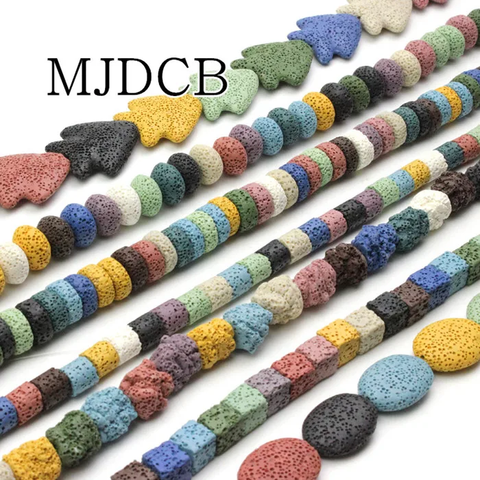 MJDCB различные формы многоцветный Лава Рок бусина натуральный камень для DIY
