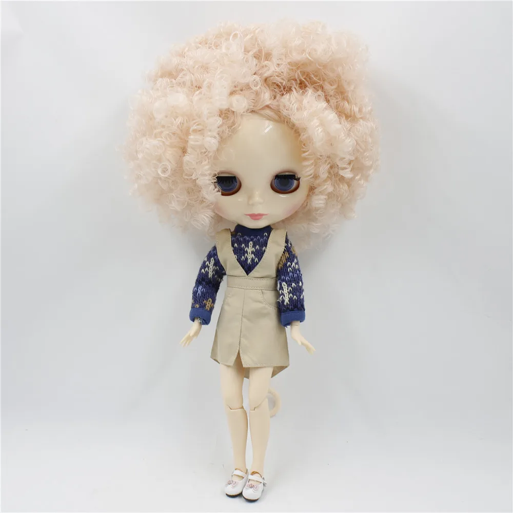 Кукла Blyth ICY DBS с белой кожей афро бледно розовые волосы № BL2352|Куклы| |