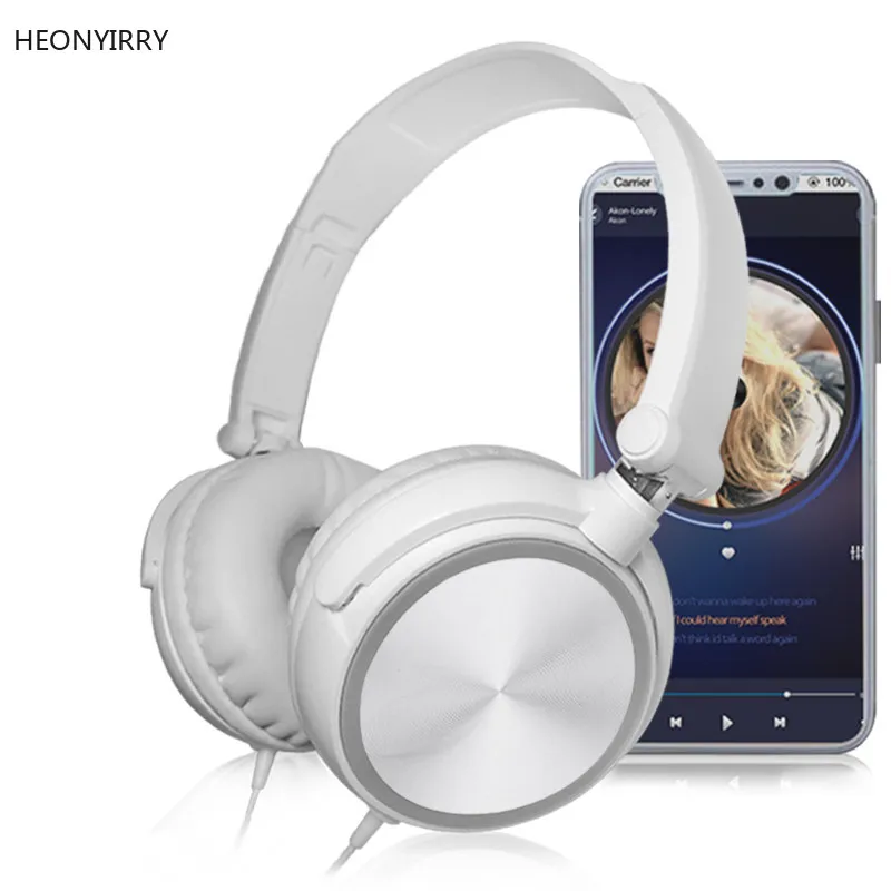 Новинка, проводные наушники с микрофоном, Накладные наушники, бас, hi-fi звук, музыка, стерео наушники для iPhone, Xiaomi, sony, huawei, PC