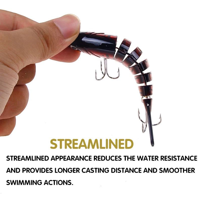 SEAPESCA рыболовная приманка 7-сегментная Реалистичная Crankbait Isca искусственная