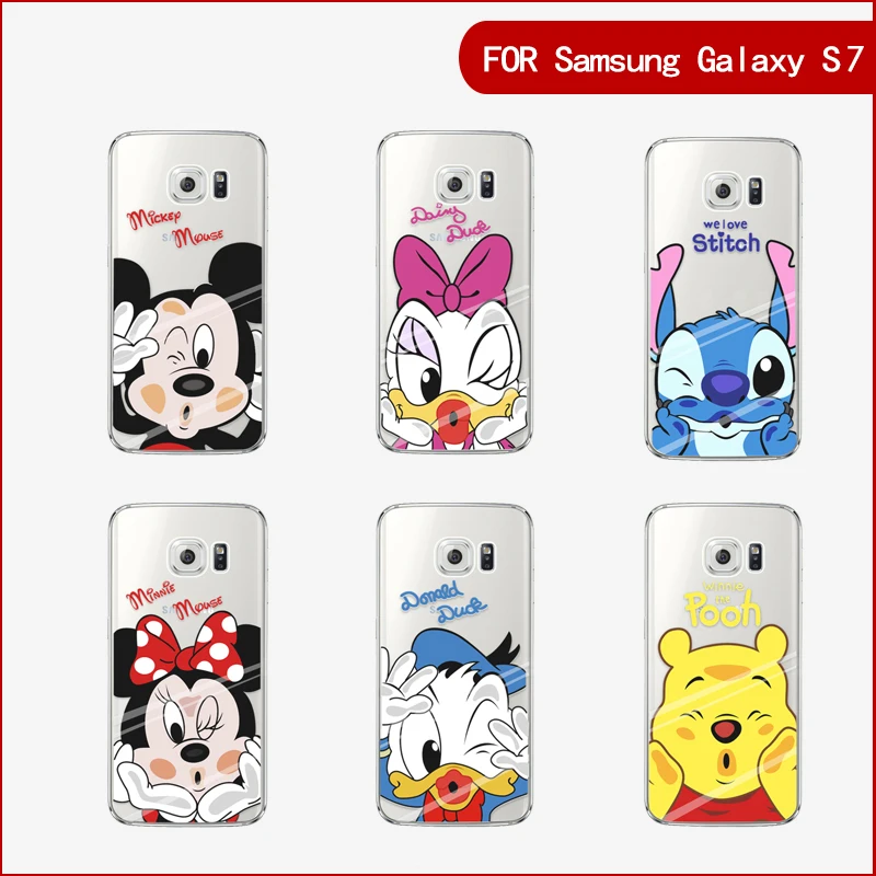Ультратонкий Мультфильм Назад Телефоны Случаи Обложка Для SAMSUNG Galaxy S6 S7