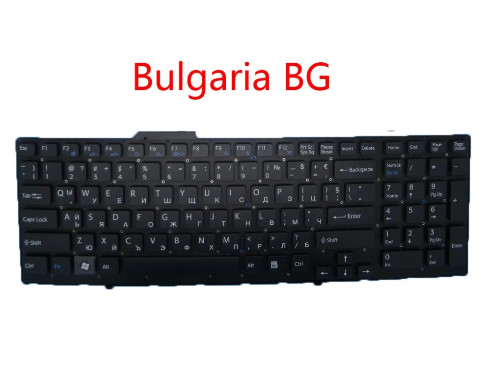 Клавиатура для ноутбука RU TW CA GK BG IT JP SONY VPCF VPCF1 VPCF11 VPCF12 VPCF13 на английском русском