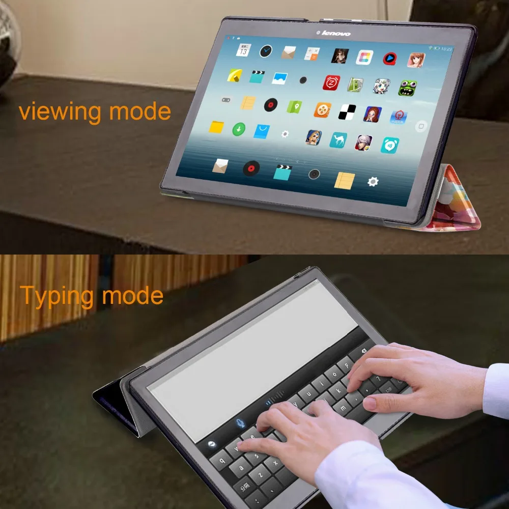 Ультратонкий чехол подставка для lenovo tab 10 tb x103f Tab 2 A10 30 TB2 X30F Tablet funda 3 Plus Tab3 10|Чехлы