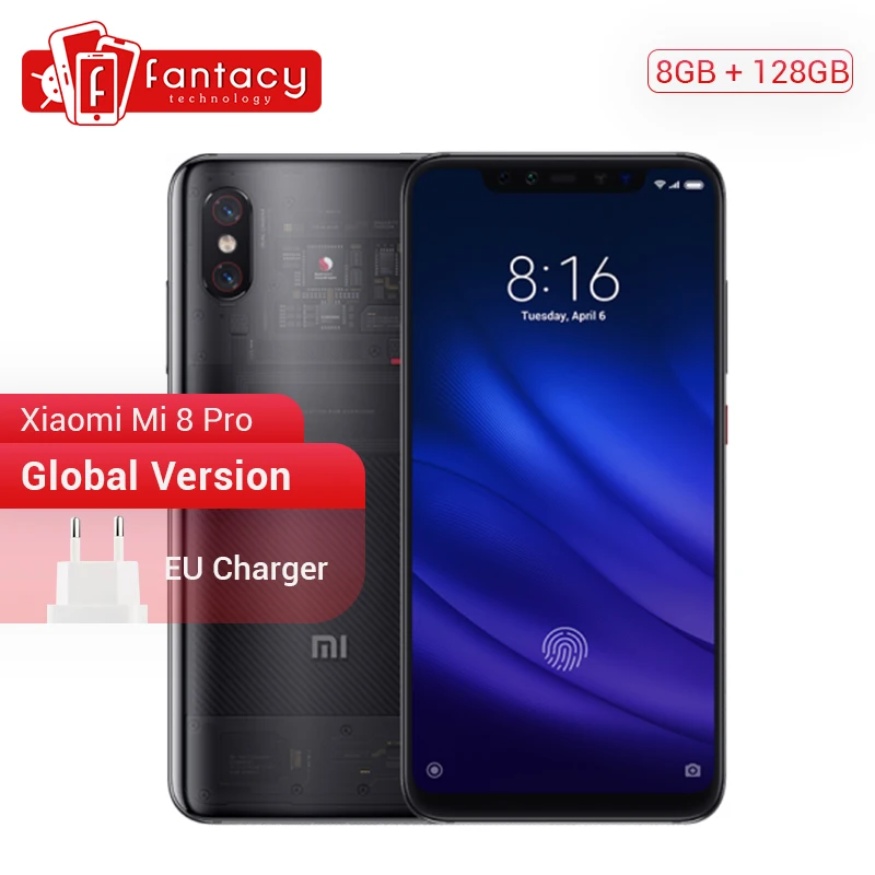 Глобальная версия смартфона Xiaomi Mi 8 Pro Гб 128 ГБ Восьмиядерный процессор Snapdragon 845 6 21