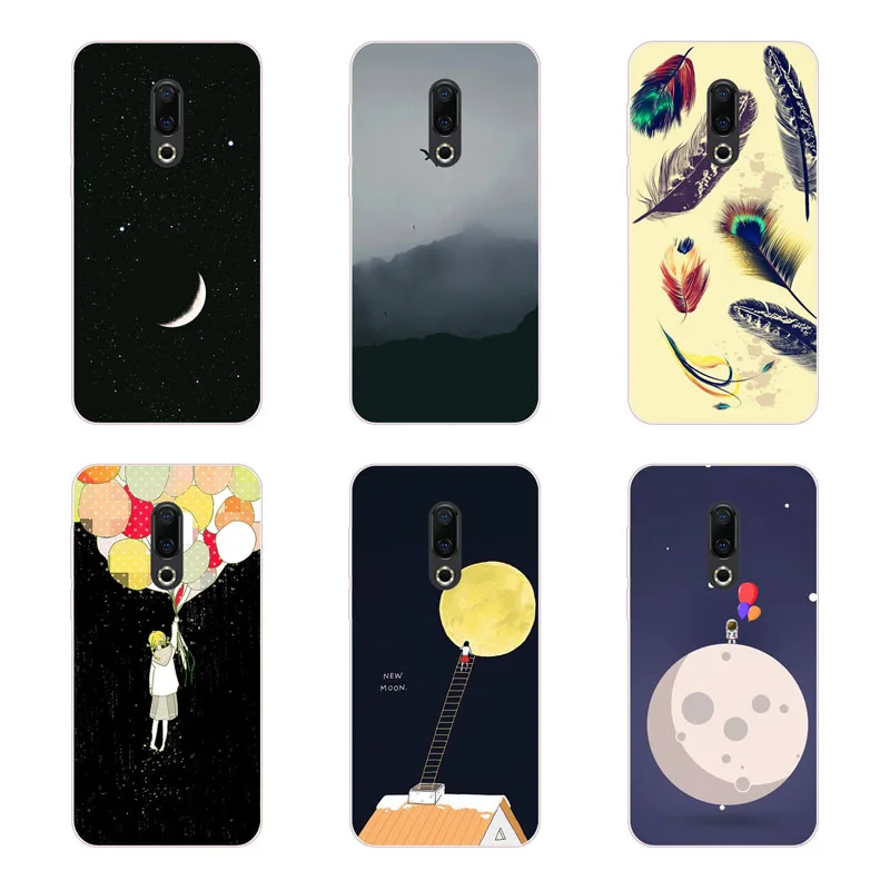 for meizu 16th plus Case Silicon Cool guitar Painting Soft TPU Back Cover 16 Protect Phone cases shell |