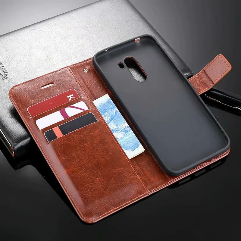 Подставка Кожаный держатель для карт Кошелек Мягкий чехол Xiaomi Pocophone F1 Ultra Slim Капа