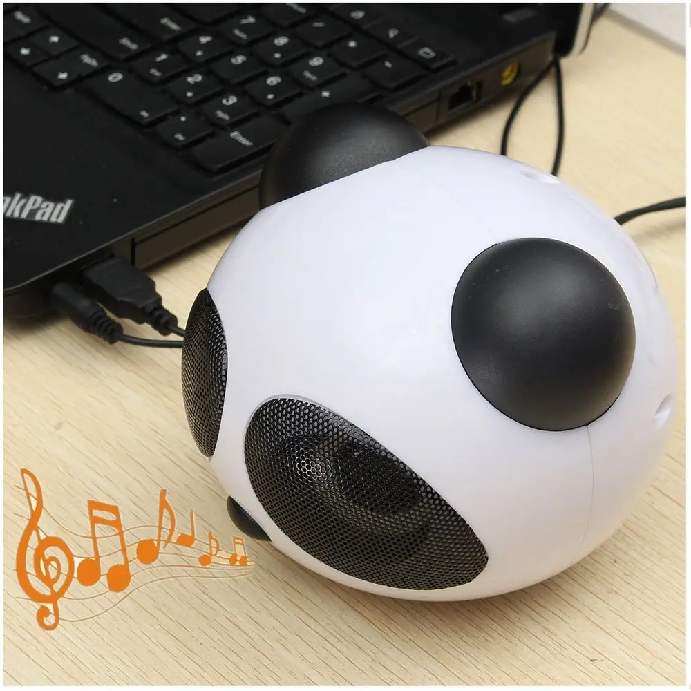 Портативная мультимедийная USB мини Колонка Panda цифровая квадратная 3 5 мм