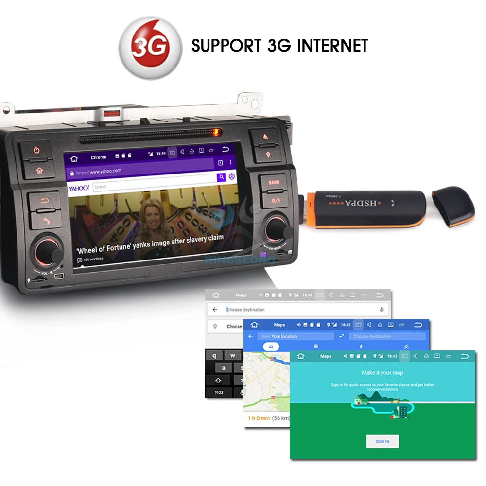 Автомобильная навигация 4-Core Android 7.1.2 Head Unit GPS Sat Nav для BMW 3 Series E46 M3 Rover 75 MG ZT 3G DAB+ WIFI OBD CANBUS USB BT.