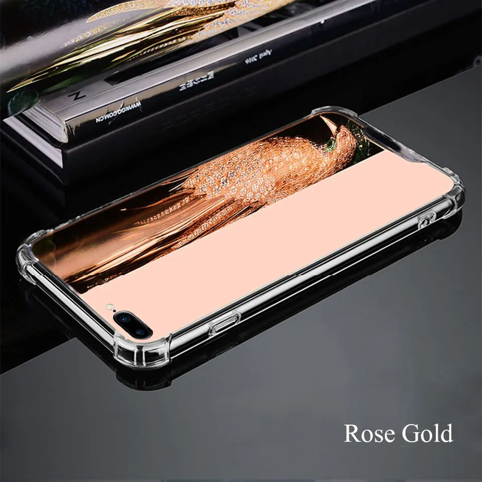 Electroplating Mirror Phone Cases For iphone X TPU Anti Knock 7 86 6s ipone 8 Plus 6 Back Protector |