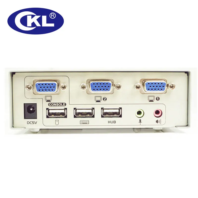 Квм-переключатель CKL с 2 портами USB VGA поддержка аудио автоматическое сканирование