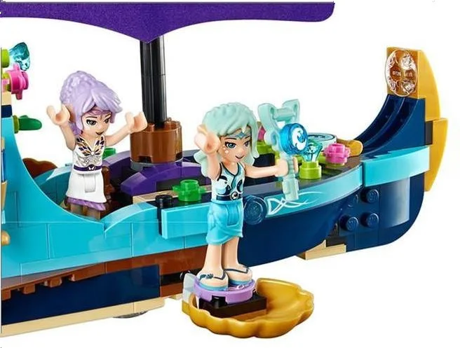 Bela Elves Naida's Epic Adventure Ship Building Kit Совместимость Legoingly 41073 игрушки для детей (311