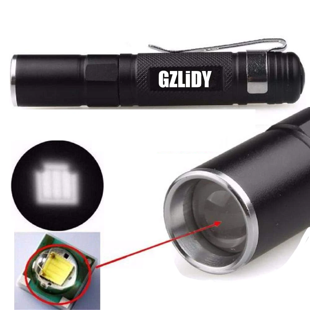 Portable Mini Flashlight CREE Q5 Lanterna Waterproof Torch AAA Battery Pocket LED Powerful Flash Light Penlight | Лампы и освещение
