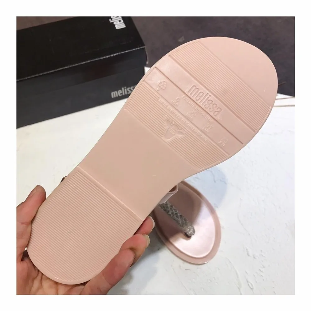 Новинка года; женские босоножки Melissa; Новинка года; Блестящие Босоножки на толстой платформе с кристаллами; сандалии Melissa; Лидер продаж; пляжная обувь для женщин; размеры США 5-8