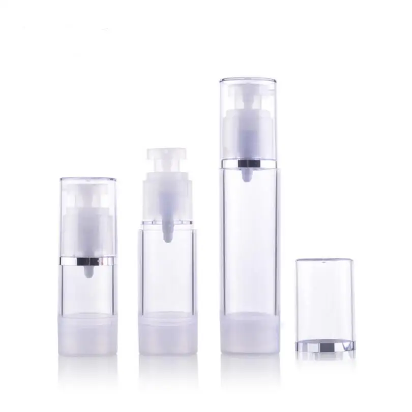 Plastic Cosmetic Bottle 15ml 30ml 50Ml Travel Mini Liquid Bottles Transparent Airless Pump bottle 500pcs/lot by dhl free | Красота и