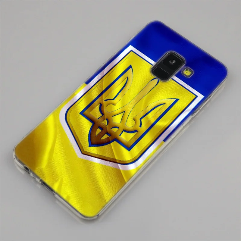 Горячая украинский флаг силиконовый чехол для Samsung Galaxy A50 A30 A10 A40 A6 A8 плюс A9 A5 A7 2018