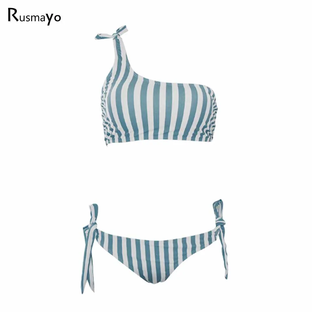 5 видов цветов комплект бикини на одно плечо женский сексуальный купальник