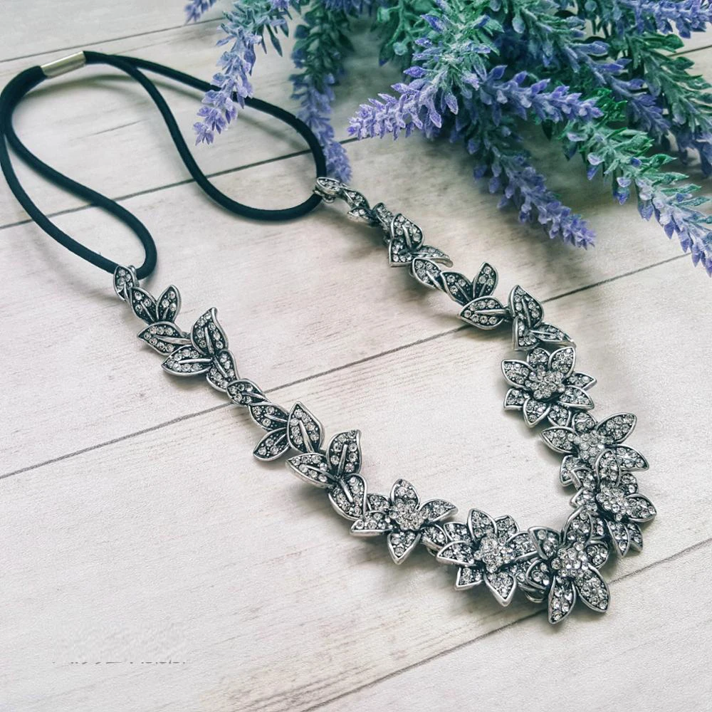 Винтажный со стразами в виде цветка TrinketSea эластичная повязка на голову для
