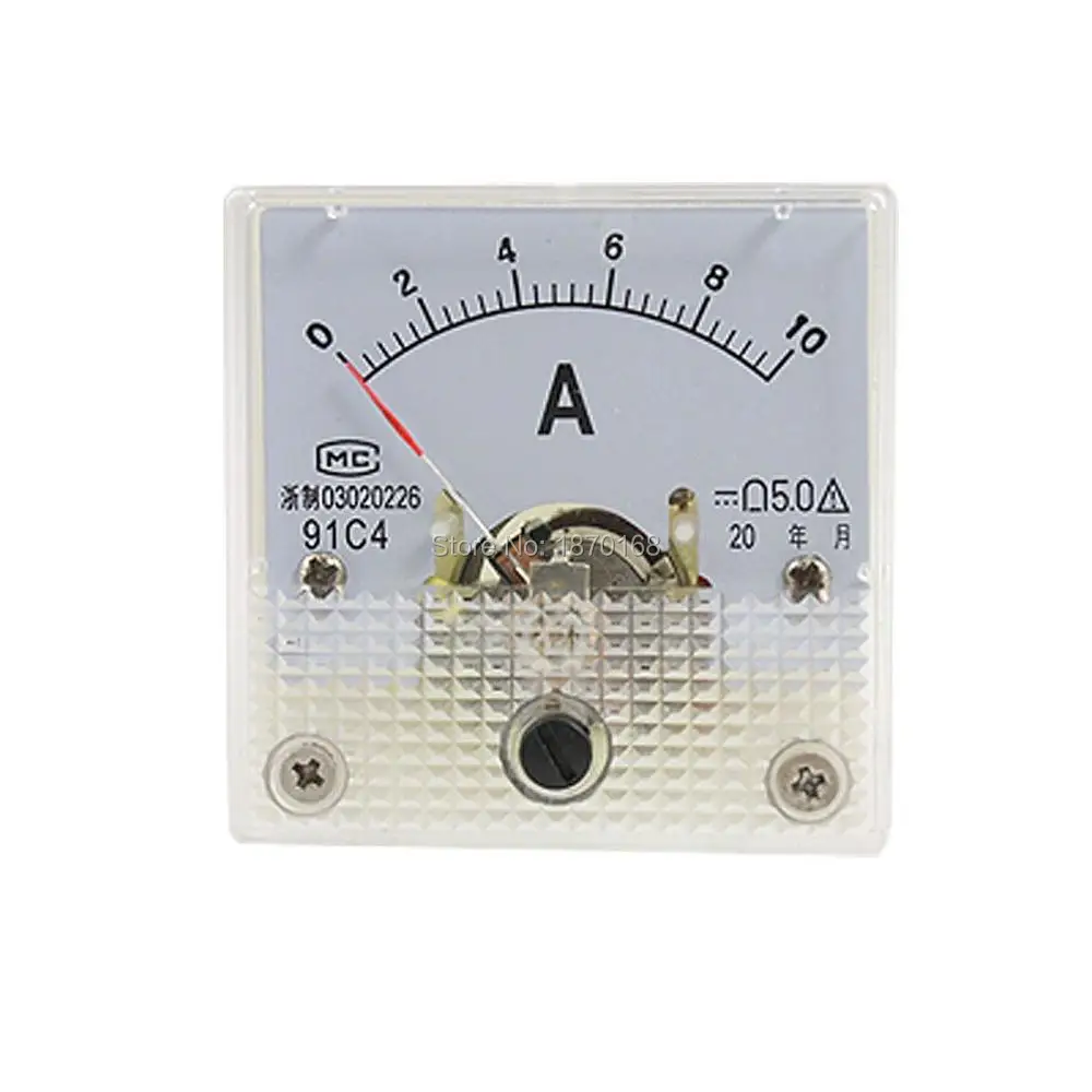 91C4 DC 0 10A Аналоговый Амперметр Панель измеритель тока Датчик скидка|analog ammeter|analog