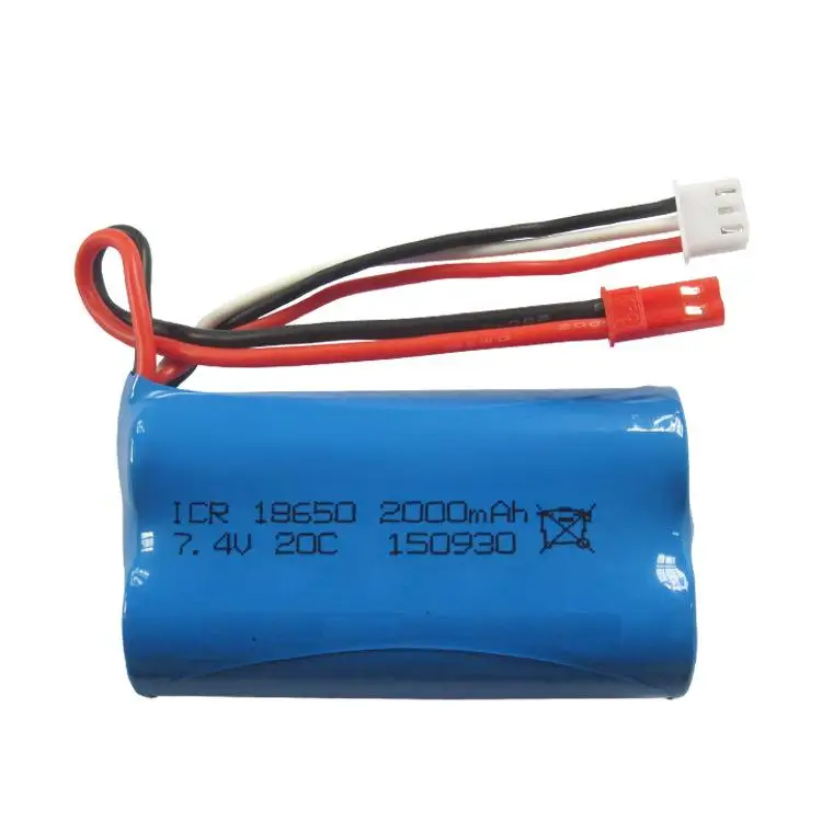 Ewellsell 7 4 V 2000Mah Li-ionbattery JST plug для F45 f645 WL912 HQ955 956 957 Запчасти радиоуправляемого