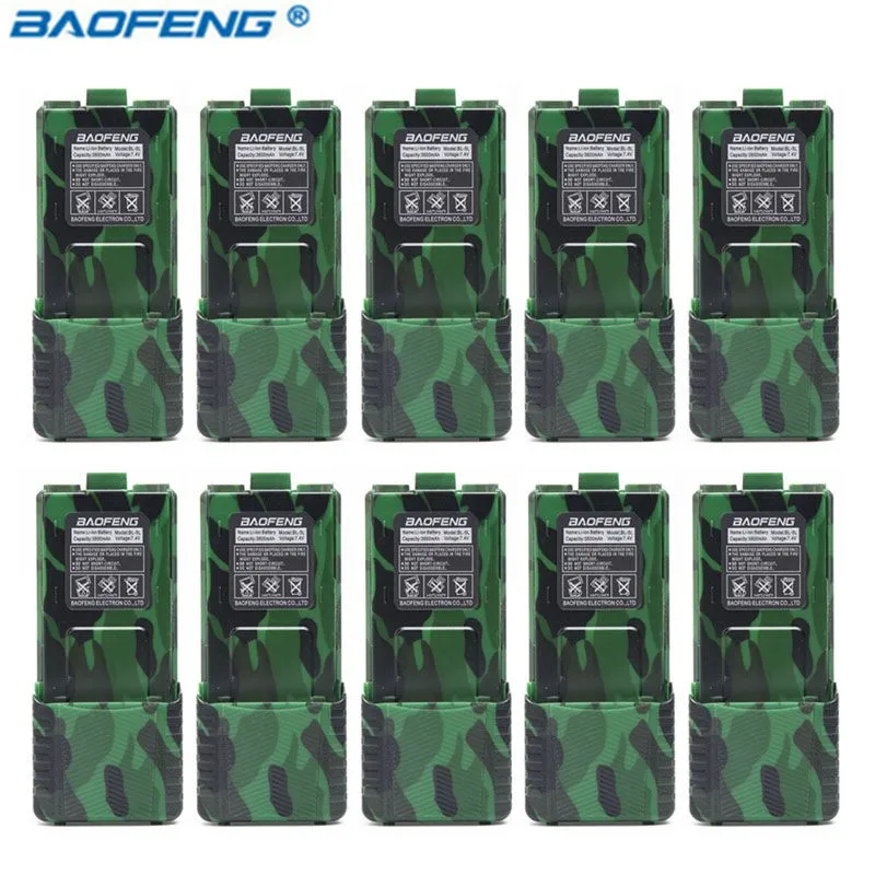 10 шт. Оригинальная литий ионная батарея BAOFENG 7 4 В 3800 мАч для рации baofeng UV5R|Рации| |